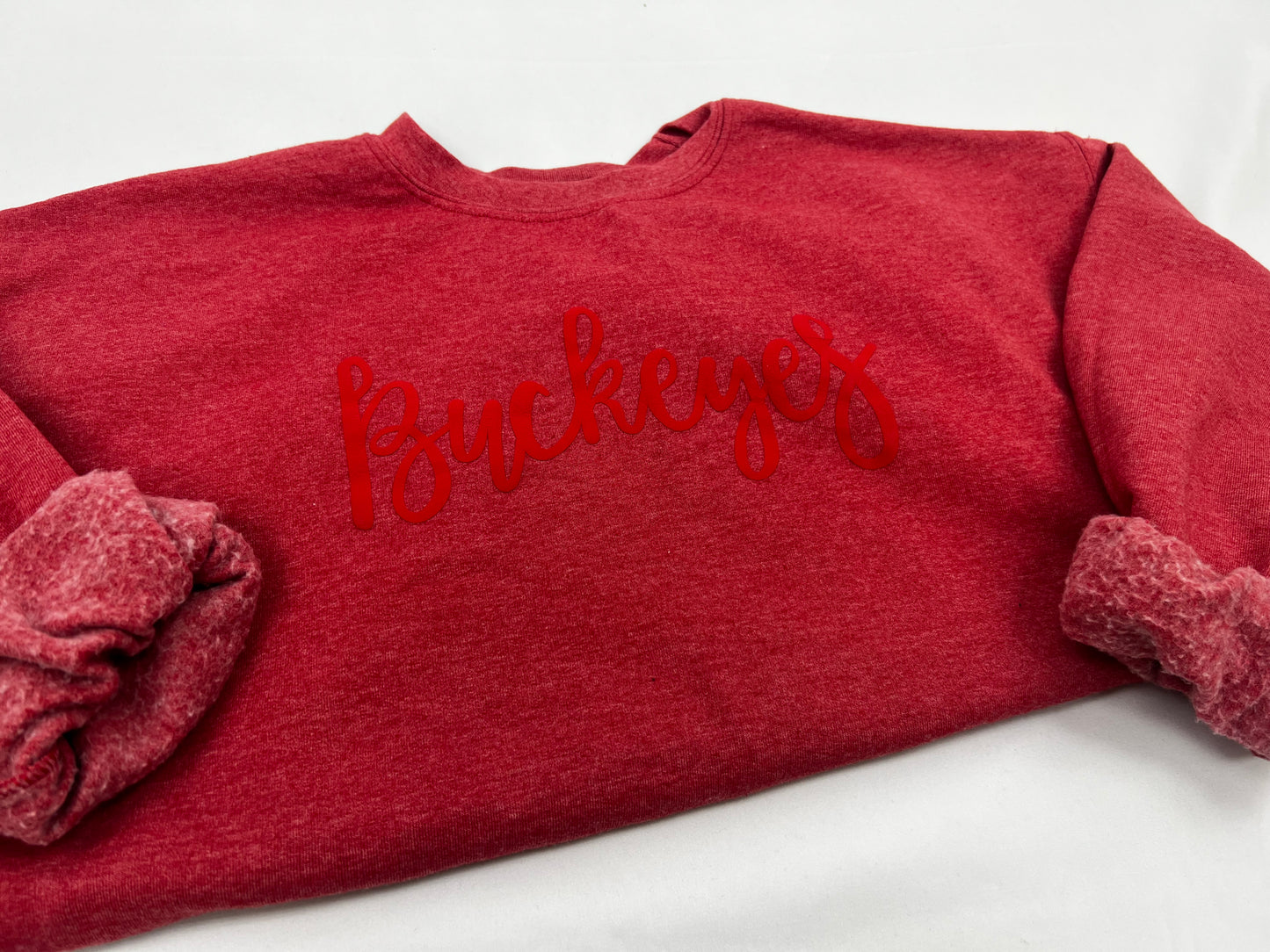 Buckeye Puff Print Crewneck