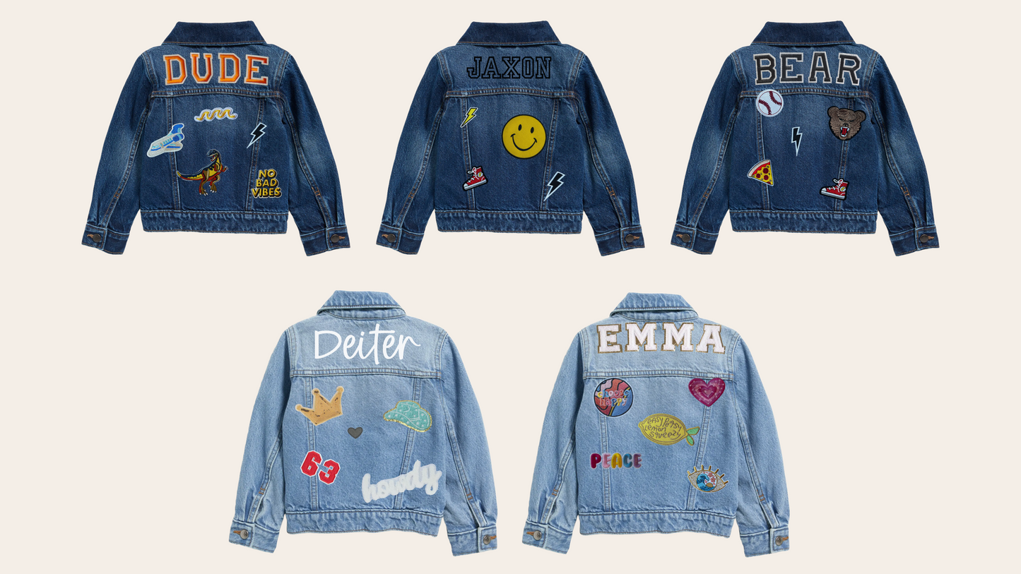 The Tot Tailgater: Custom Toddler Denim Jacket