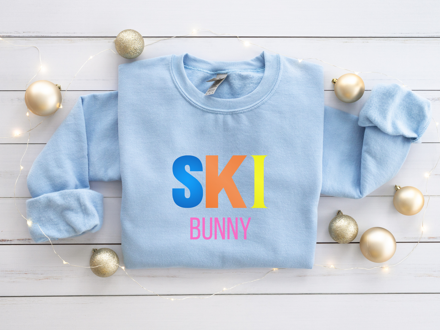 Neon Ski Bunny Crewneck