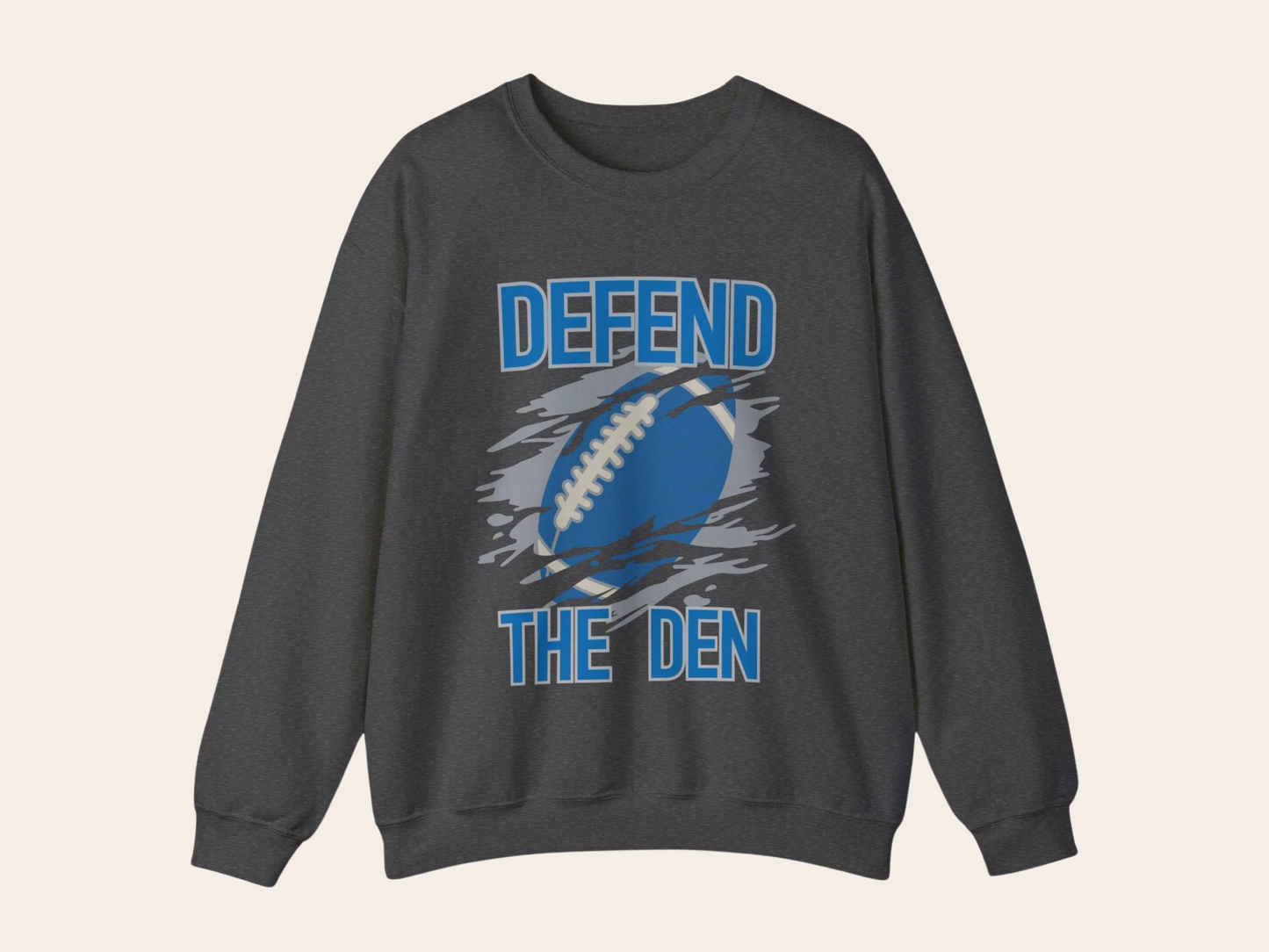 "Defend the Den" Detroit Lions Crewneck Sweatshirt