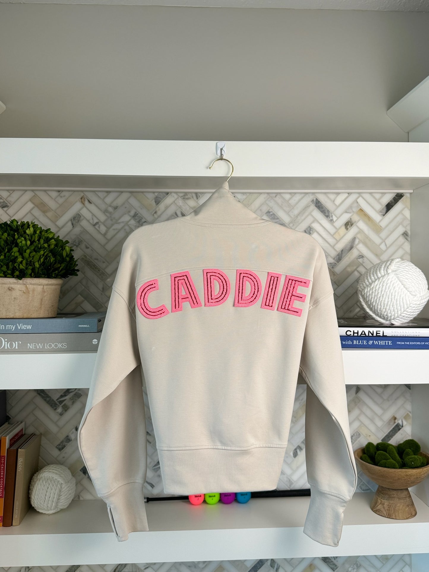 Pink CADDIE Quarter Zip