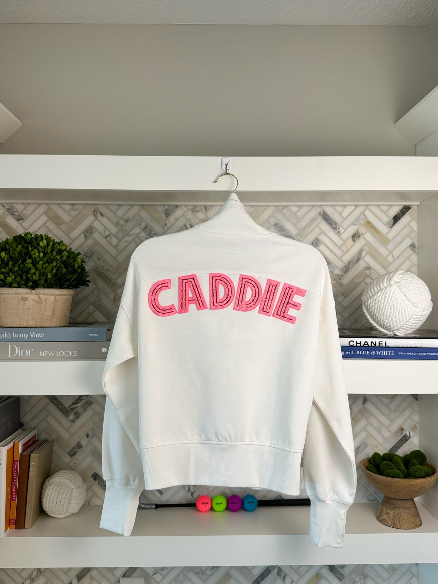 Pink CADDIE Quarter Zip