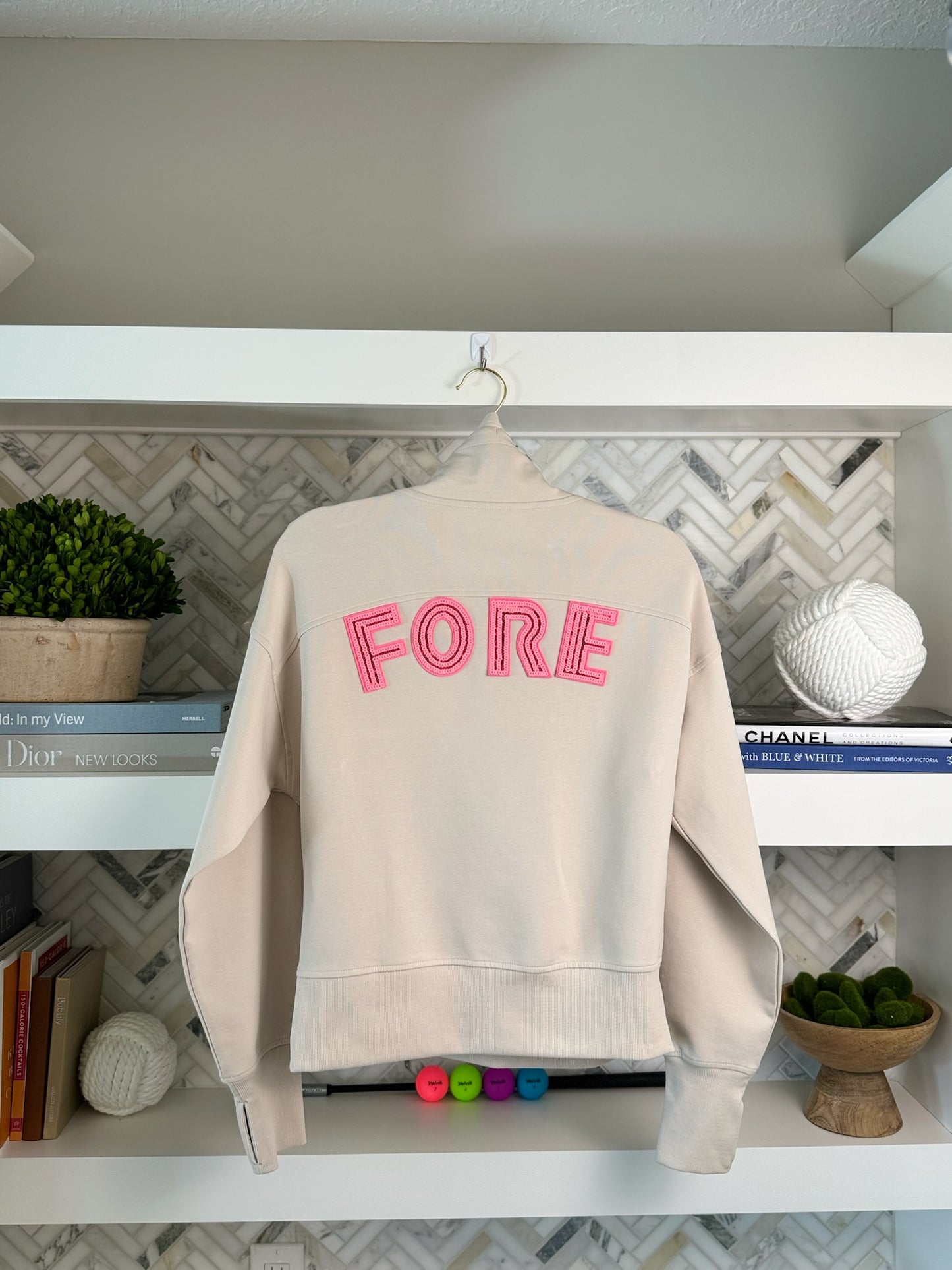 Pink FORE Quarter Zip