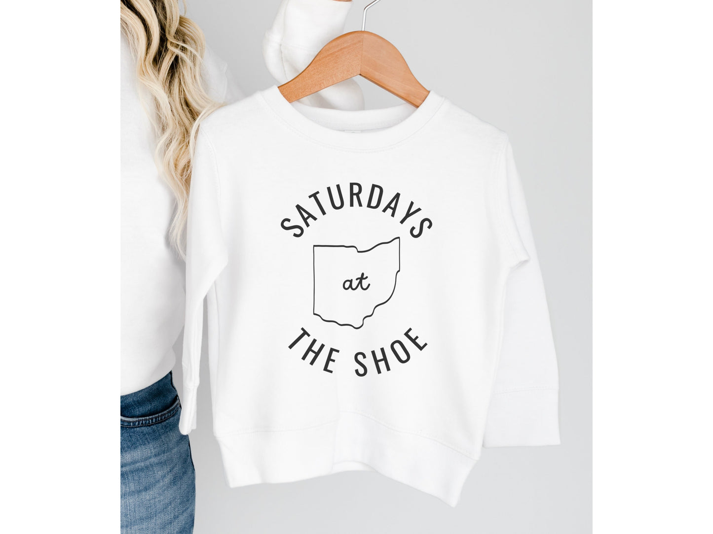 Ohio State Saturdays at The Shoe: Trendy Unisex Sweatshirt for Kids - Buckeye Love, Game Day Apparel