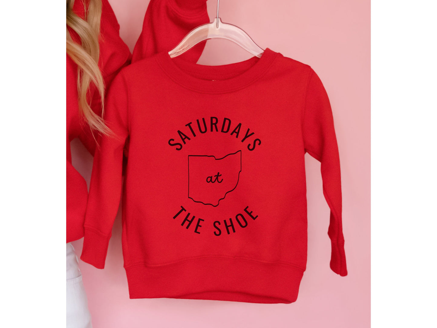 Ohio State Saturdays at The Shoe: Trendy Unisex Sweatshirt for Kids - Buckeye Love, Game Day Apparel