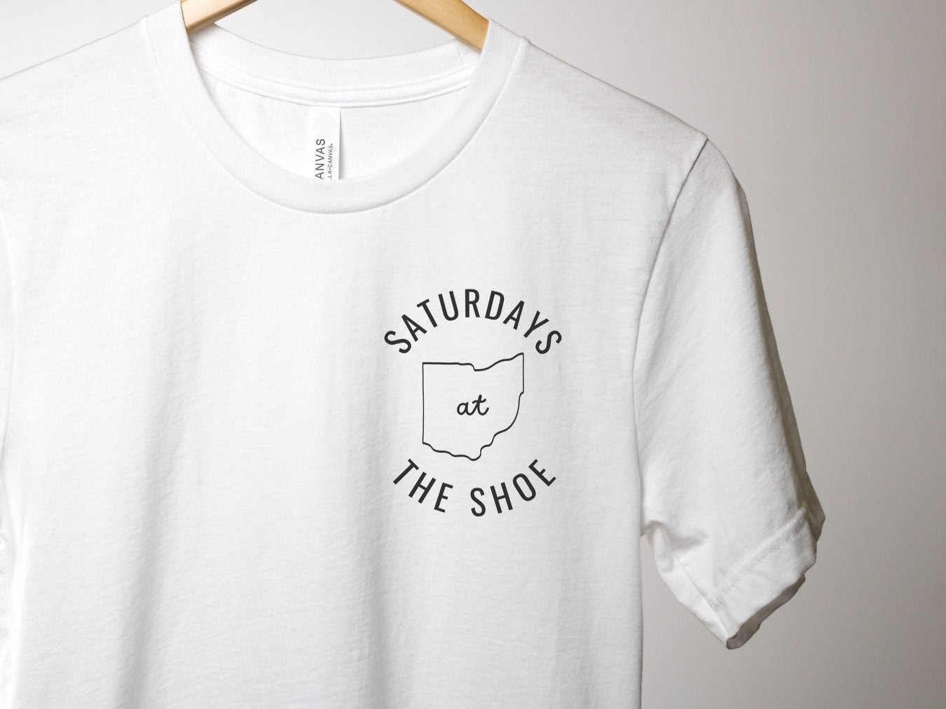 Ohio State Saturdays at The Shoe: Trendy Unisex t Shirt for Adults - Buckeye Love, Game Day Apparel - Ohio state fanwear - OSU Buckeyes