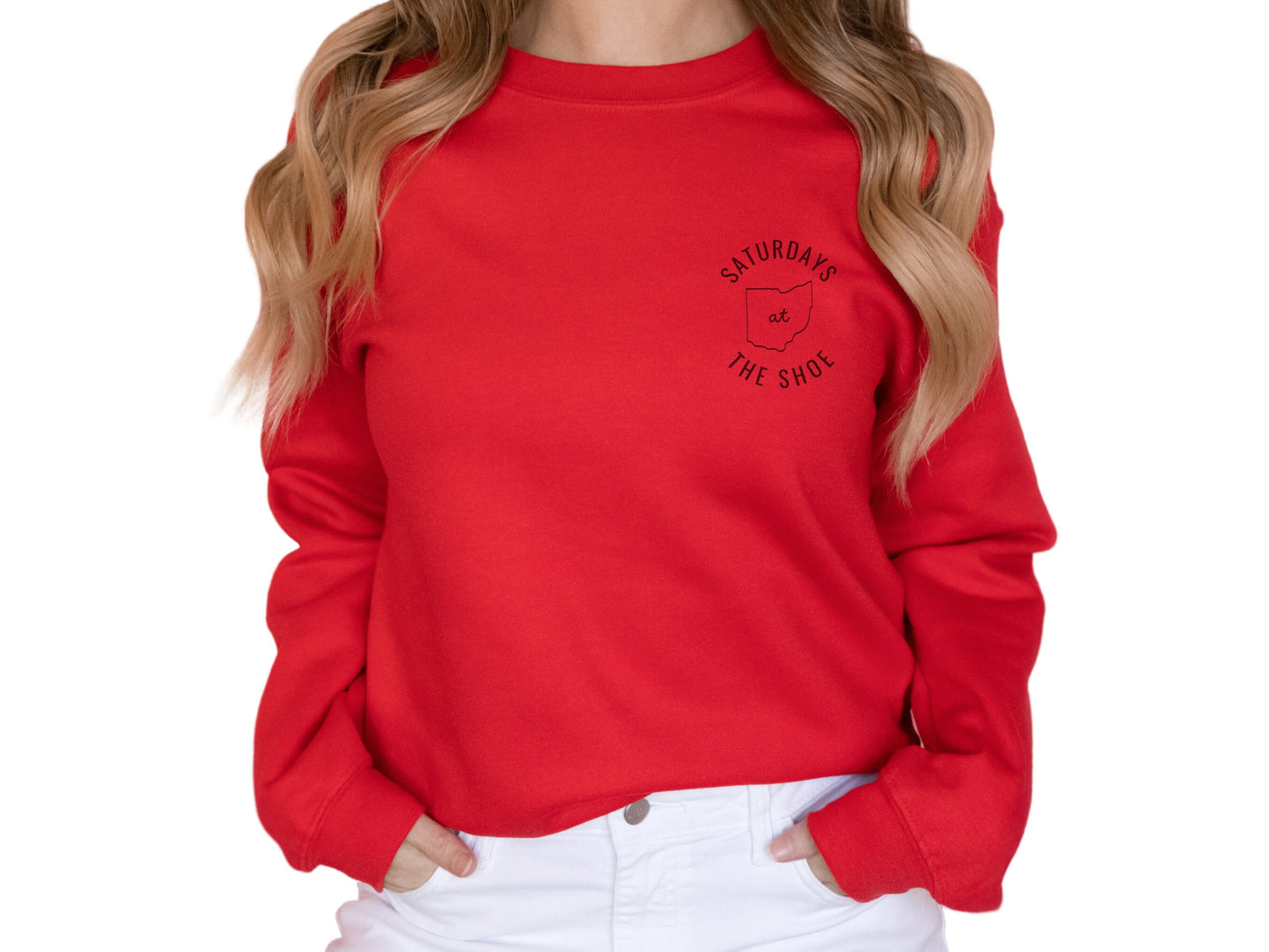 Ohio State Saturdays at The Shoe: Trendy Unisex Sweatshirt for Adults - Buckeye Love, Game Day Apparel