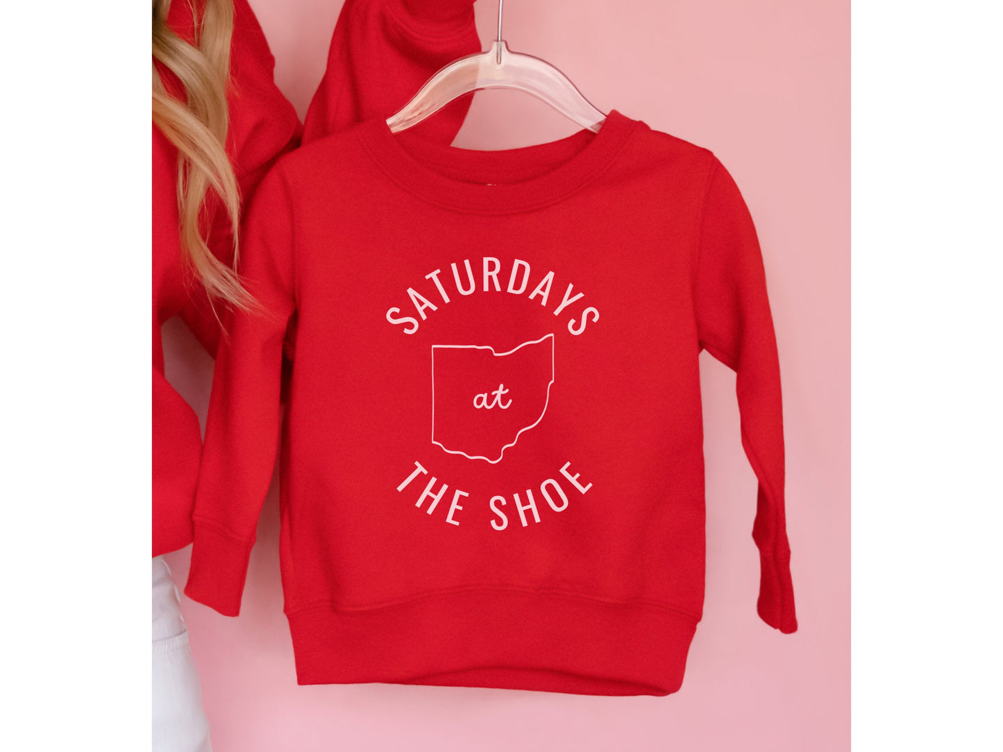 Ohio State Saturdays at The Shoe: Trendy Unisex Sweatshirt for Kids - Buckeye Love, Game Day Apparel