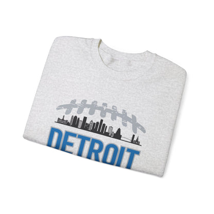 Detroit Football Skyline Unisex Crewneck Sweatshirt