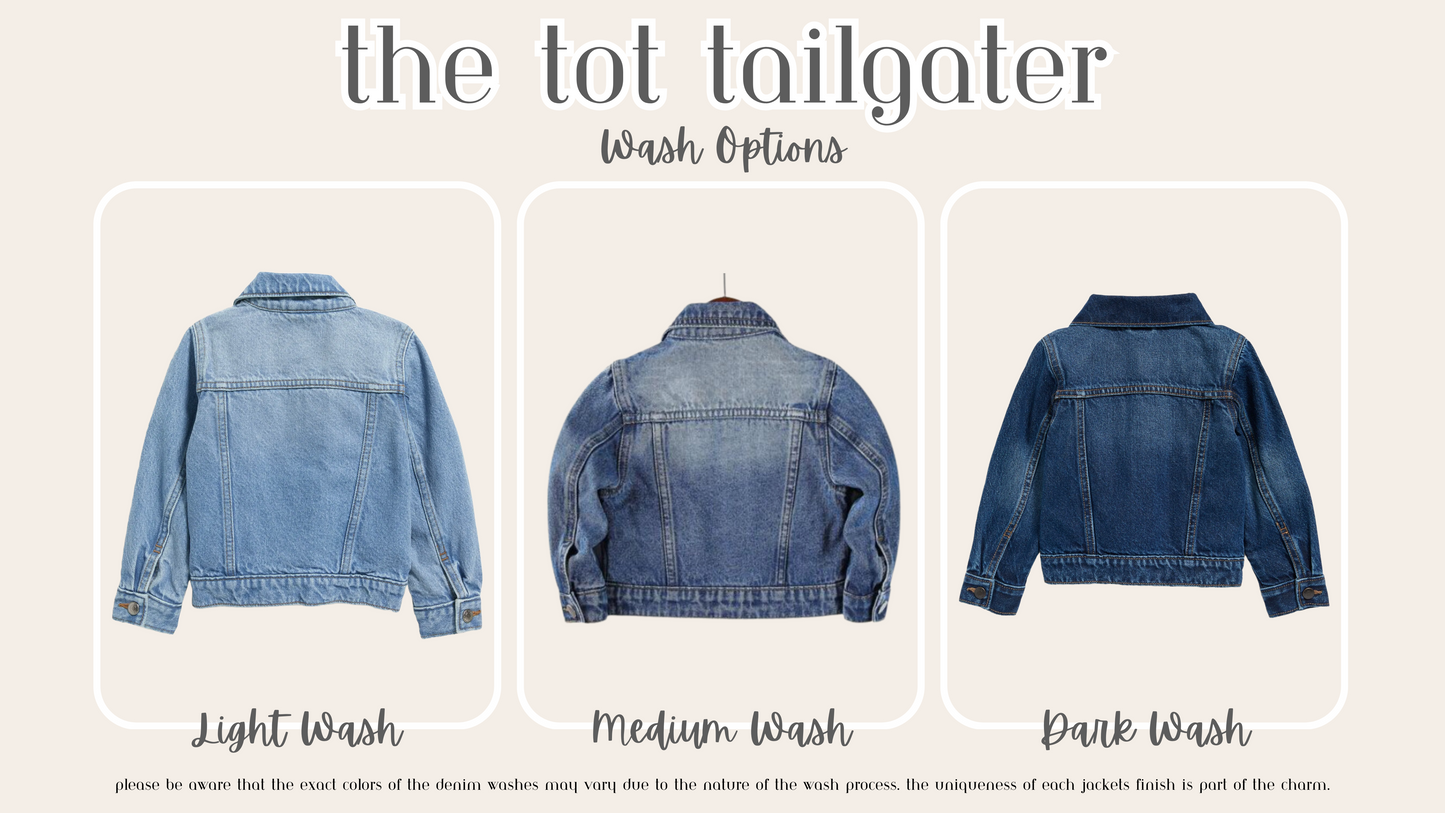 The Tot Tailgater: Custom Toddler Denim Jacket