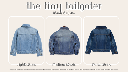 The Tiny Tailgater: Custom Kids Denim Jacket