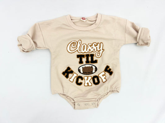 Classy Til Kickoff Football Onesie