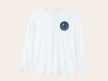 Detroit Lions Retro Smiley with Rhinestone Star Long Sleeve Shirt