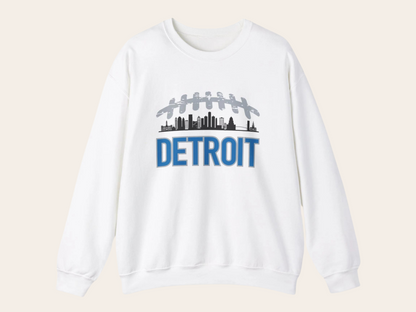 Detroit Football Skyline Unisex Crewneck Sweatshirt