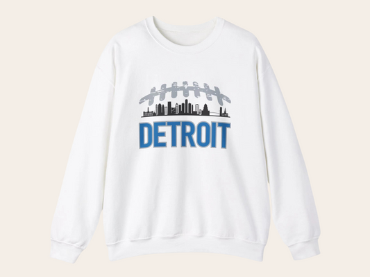 Detroit Football Skyline Unisex Crewneck Sweatshirt