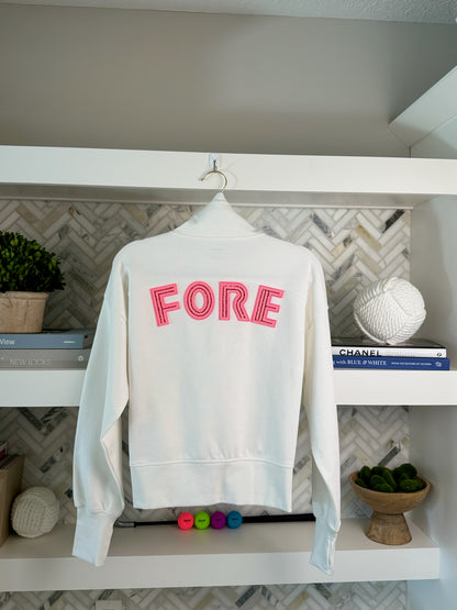 Pink FORE Quarter Zip
