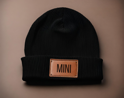 Custom Leather Patch Knitted Hat