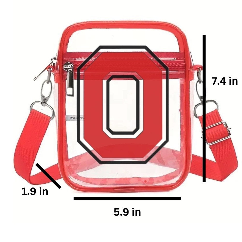 NFL-Approved Clear Stadium Bag with Football: Game Day Must-Have for Sports Fans | Trendy Transparent Tote for NFL Games & Events