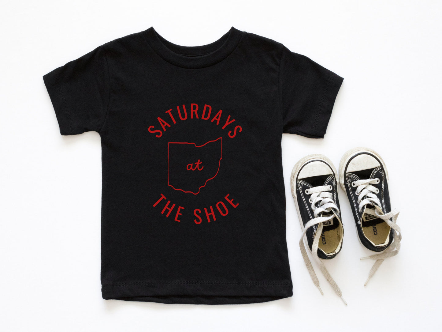 Ohio State Saturdays at The Shoe: Trendy Unisex t Shirt for Kids - Buckeye Love, Game Day Apparel - Ohio state kids fanwear - OSU Buckeyes