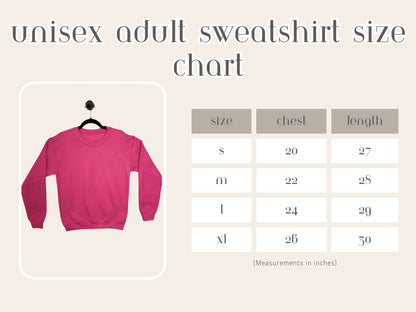 Adult "Mama" Hot Pink Crewneck Sweatshirt (Mini Embroidered Heart), Matching Mama and Mini